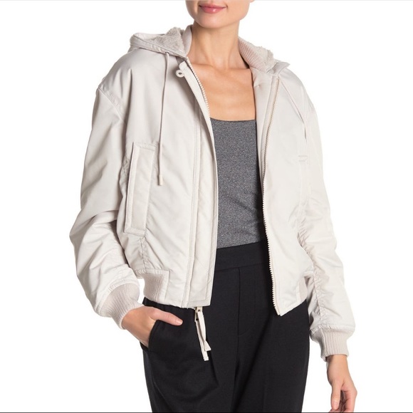 Faux shearling lined soft parka Clearance